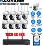 Camcamp 8pc Ptz Wifi Cameras 16ch 4k Nvr Wireless Security Camera System Audio. Fixed Price $239.99.