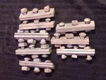 Lot Of 8 Vintage Barn Beam Clamp Plates 3-bolt Steel Brackets Farm Hardware. Fixed Price $24.00.
