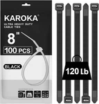 Zip Ties 8 Inch Heavy Duty With 120 8" 120lb (100 Pack), Black. Fixed Price $13.35.