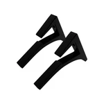 Brixwell Black Glass Shelf Bracket 12" Depth 3/8" To 1/2" Pack Of 2. Fixed Price $16.05.