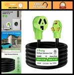 10ft 3-prong Dryer Extension Cord, Nema 10-30p To 10-30r, Heavy Duty 30a 250v. Fixed Price $53.99.