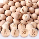 7/8" Solid Wood Bingo Balls Set. Replacement For 9" Cage. Fixed Price $14.98.