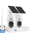 2 Security Cameras System 4mp Wifi Wireless Solar Battery Powered 500gb 360. Fixed Price $169.00.