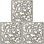 3 Pcs Knockdown Texture Spray Stencil Drywall Repair Tool Kit 8x8". Fixed Price $17.80.