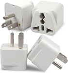4 Pack Universal Adapter, Europe To Us Plug Travel Adapters (white). Fixed Price $10.95.
