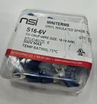 ( Qty 100 ) Nsi S16-6v Vinyl Insulated Spade Terminals 16-14 Awg, 300 V Max. Fixed Price $36.63.