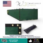 Amgo 6' X 12' Green Fence Privacy Screen Heavy Duty Windscreen - 90% Blockage. Fixed Price $34.99.
