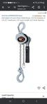 Harrington Lx Mini Puller Series 500lb Load Capacity Lever Chain Hoist.... Fixed Price $200.00.