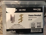 New! Mitek 60 Pieces Fence Bracket Model Fb24-tzbk. Fixed Price $39.00.