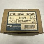 Madison,l-40-5,rigid Offset Conduit Nipples 1 1/2" Box Of 5. Fixed Price $35.00.