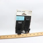 (2-pk) Better Living Bath Hook Matte Black 3.38" H X 1.25" W 1.5" L. Fixed Price $10.19.