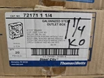 Steel City 72171 1 1/4 4-11/16" Square Box 2-1/8" Deep 1-1/4" Ko Of 20. Fixed Price $105.98.