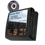 Ucinnovate Black Tarps Heavy Duty Waterproof 10x10 Ft Blackout Tarp Waterproo.... Fixed Price $33.61.