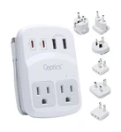 Ceptics World Travel Adapter Kit 2 Usb-a, Usb-c Us Outlets, 20w/qc 18w Power .... Fixed Price $57.49.