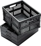 Eslite 16l Collapsible Storage Crates,folding Plastic 13.8"x10.6"x7.5", Gray. Fixed Price $57.39.