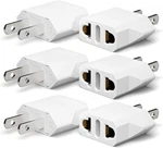 European To American Outlet Plug Adapter, Unidapt Eu 6-pack, White 6-pack. Fixed Price $17.50.