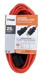 Prime 25ft Medium Duty Outdoor Extension Cord Orange 16/3 Awg 13a (d). Fixed Price $17.99.