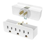 Teninyu Grounded Adapter 3-prong To 2-prong Triple Outlet 1 Pack, White. Fixed Price $13.99.