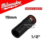 Milwaukee 19mm Deep Socket Impact 1/2" Drive Sq - Hex Shockwave 78mm Long Metric. Fixed Price $17.21.