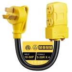 240v To 120v Suplevel 50 Amp 20 110v Adapter, Nema 10-50p Yellow. Fixed Price $70.29.