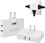 3 Way Flat Wall Outlet Extender Adapter- 2 Pack 180 Degrees Rotatable Plug. Fixed Price $8.07.