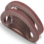 Sanding Belt 24 Pack 1/2 X 18 Inch Aluminum Oxide Air File Sander Assortmen. Fixed Price $10.41.