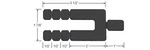 Glazelock 4-1/2" Overall - Short Stackable Plastic Shims Case Of 960. Fixed Price $63.99.