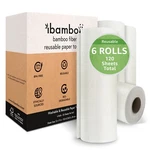 Ibambo Reusable Bamboo Paper Towels - 6 Rolls, Ecofriendly, Washable, Durable. Fixed Price $34.97.