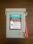 Siemens Gnf221ra Safety Switch,general Duty,2 Phase. Fixed Price $50.00.