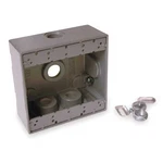 Weatherproof Electrical Box, 31 Cu In, Double Gang Box Type, 2 Gangs, Aluminum,. Fixed Price $20.97.