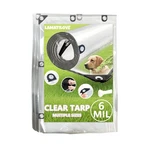 6 X Ft Clear Waterproof Tarp, Mil Multi-purpose Tarp Cover With Grommets,.... Fixed Price $27.69.