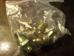 Dynaflo 1/4"-18 Straight Steel Yellow Zinc Grease Fitting With Ball Check Qty 7. Fixed Price $12.00.