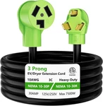 3 Prong Dryer Extension Cord 50 Ft, Nema 10-30p To 10-30r, 50ft, Green. Fixed Price $127.70.