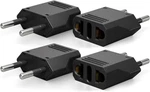 Unidapt European Travel Plug Adapter Type C - 4 Pack, Us To Europe Black. Fixed Price $7.70.
