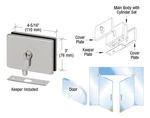 Crl Brushed Stainless European Eur Series Glass Mounted Patch Lock Keeper Plate. Fixed Price $86.16.