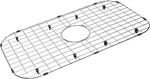 Serene Valley Sink Grid 26-1/16" X 14-1/16",centered Drain Radius 3-1/2". Fixed Price $22.99.