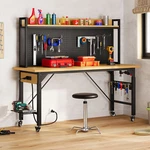 59" L Heavy-duty Adjustable Workbench With Pegboard & Power Outlets Work Bench. Fixed Price $172.79.