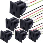 Mkbklljy 6pcs 3 Pins Us Power Socket Plug Panel B.6 Pcs(with Connection Cord). Fixed Price $14.40.
