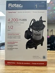 Flotec Fpzs50t 1/2 Hp 4200gph Thermoplastic Submersible Sump Pump New Sealed Box. Fixed Price $119.99.