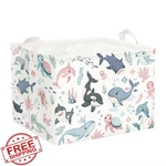 Clastyle Ocean Animal Laundry Basket Shark, Kids Toy Box Bedroom Decor 40x30cm. Fixed Price $25.99.