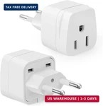 Bates- European Travel Plug Adapter, 2 Pack, Type C, Us To Europe Adapter. Fixed Price $9.26.