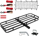 Donext 53" X 19" 5" Hitch Cargo Carrier, 500 Lbs Heavy Duty Trailer Black. Fixed Price $147.98.
