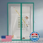 Amylove Green Edged Dust Barrier Kit 48x87 Inch Temporary Construction Door Cove. Fixed Price $41.34.