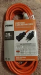 New Prime 25' 16/3 Sjtw Orange Extension Cord, Ec501625 Med Duty. Fixed Price $20.30.
