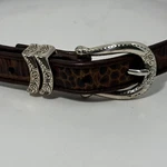 Vintage Brighton Brown Leather Braided Woven Belt Womens Size 30 #b10358. Fixed Price $19.00.