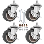 Baisasy Caster Wheels, 3 Inch Stem Casters Set Of 4, Heavy Duty Swivel Wheel .... Fixed Price $31.53.