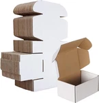 Horlimer 6x4x3 Inches Shipping Boxes Set Of 50, White Corrugated Cardboard Box. Fixed Price $39.69.