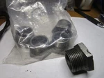 1" M-npt X 3/8" F-npt 150 Lb Black Malleable Iron Hex Bushing Qty 5. Fixed Price $20.00.