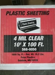 Polar Plastics 10' X 100' 4-mil Clear Poly Plastic Sheeting. Fixed Price $42.99.