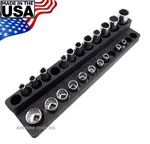 Mechanics Time Saver 1/4 Drive Magnetic Socket Holder Metric Sae Deep Organizer. Fixed Price $19.99.